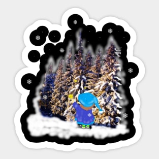 new year gnome Sticker